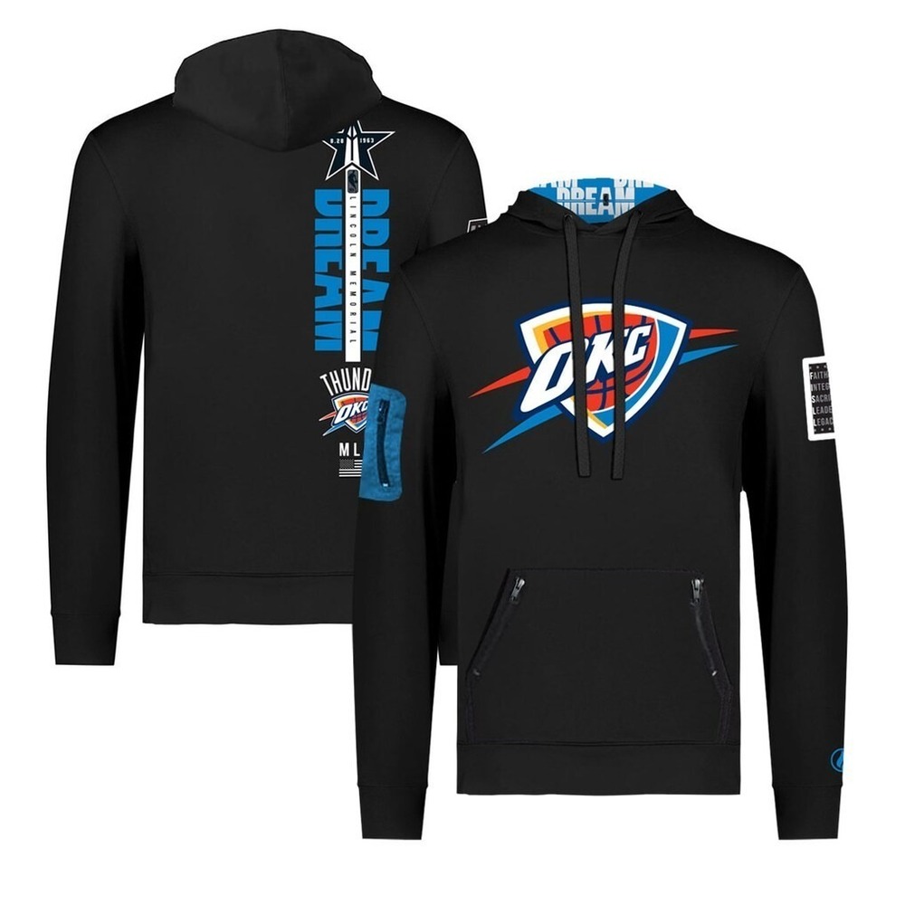 Oklahoma City Thunder FISLL x Black History Collection Pullover Hoodie Size L